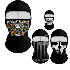 Vente en gros de balaclavas de ski personnalisés avec logo imprimé, unisexes, en polyester, thermiques, imperméables, multicolores, pour la moto - Product Image 1