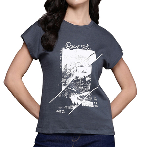 T-shirts d'été pour femmes, imprimés DTF, col rond, coupe régulière, 100% coton, t-shirt ample à manches courtes, coupe confortable - Product Image 1