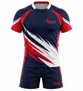 Uniforme de rugby élégant et personnalisable de haute qualité, fabriqué en polyester respirant et léger, assurant flexibilité, confort et confiance - Product Image 1