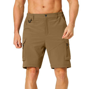 Pantalones Cortos Deportivos Casuales para Hombre, 100% Poliéster, Transpirables, de Secado Rápido, Cintura Elástica, Holgados, Sólidos, Hasta la Rodilla - Product Image 3