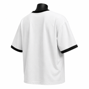 เสื้อยืดโอเวอร์ไซส์ลายกราฟิกสำหรับผู้ชาย ผ้าฝ้าย 100% สไตล์สตรีทแวร์ รับผลิตแบบ OEM ODM ขายส่งจากโรงงาน - Product Image 4