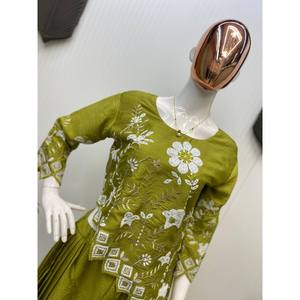 Indo-Western Trending Party Wear with Sequence Embroidery Crepe Fabric - Product Image 1