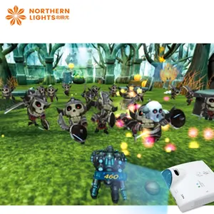 Northern Lights Virtual Projector game Educational 3d indoor playground Mech warriors interactive projection walls