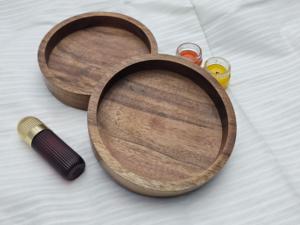 Cuenco de madera hecho a mano para velas |   Recipiente y Portavelas de Madera Natural |   Recipiente Rústico para Velas de Cera de Soja |   OEM y Venta al por Mayor - Product Image 1