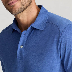 Chemise de golf en tricot solide personnalisée, best-seller, avec logo personnalisé, boutons, manches longues, respirante, décontractée, pour homme, prix d'usine - Product Image 3