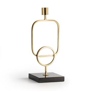 Candelabro Moderno de Metal Dorado con Marco Ovalado, Decorativo para Mesa, para Sala de Estar, Comedor, Bodas y Eventos - Product Image 2