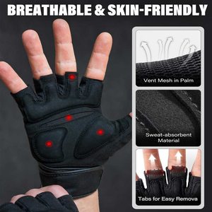 Gants de sport en cuir pour hommes et femmes, pour la musculation, le fitness, la course à pied, le cyclisme et l'entraînement sportif - Product Image 3