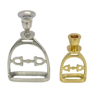Juego de Portavelas de Plata y Oro con Forma de Estribo de Caballo, Precio de Fábrica al por Mayor, Portavelas Hecho a Mano, Venta Caliente - Product Image 1