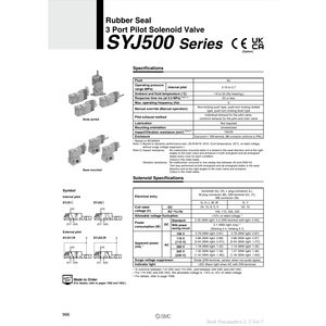 SMC Pneumatics SYJ514-5DZ-01 Solenoid <b>Valve</b> <b>Control</b> <b>Valves</b> Product - Product Image 2