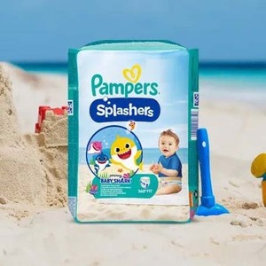 Couches-culottes de bain Premium Pampers Splashers conçues pour les jeux aquatiques avec un ajustement sécurisé et une protection contre les fuites - Product Image 3