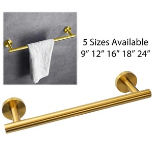 Stainless Steel Bathroom <b>Towel</b> Rack Double <b>Rail</b> <b>Wall</b> <b>Mounted</b> Metal Holder - Product Image 4