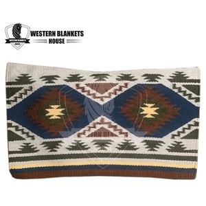 Manta de sillín de espectáculo occidental de calidad superior personalizada, almohadilla de lana de algodón rellena con forro de polialgodón para propietarios de caballos - Product Image 3