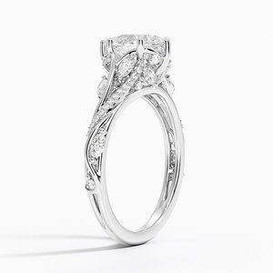 BOJ <b>Ring</b> 022 Pear Cut 925 <b>Silver</b> Begonia Vine Moissanite Diamond <b>Ring</b> GRA Certified 2ct D Wedding Anniversary <b>Ring</b> Low Price - Product Image 2