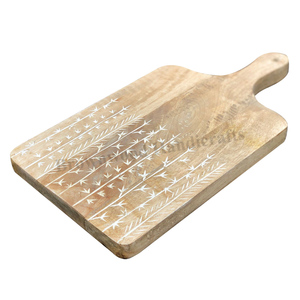 Planche à découper décorative en bois de manguier massif sculptée à la main Dernière nouvelle conception au prix de fabrication d'usine Vente en gros - Product Image 6
