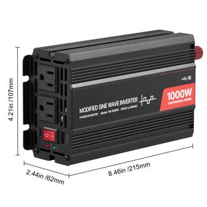 Inverter di Potenza da 1000W 12V a 120V con 2 Prese AC e Porta USB Tipo C, Corrente di Uscita 10A - Product Image 5