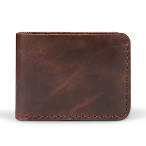 Portefeuille court pour homme personnalisé de qualité supérieure en cuir véritable léger avec design pull-up, porte-cartes multiples, faible MOQ, style vintage professionnel - Product Image 1