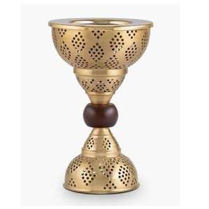 Black Brass Bakhoor Incense <b>Burner</b> Bowl With Engraved <b>Silver</b> Ash Catcher Tray Wholesale Charcoal Censer Holder Arabian Mabkhara - Product Image 5