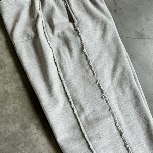 Essential Wide Leg Trousers Track Flare Sweat Pants Men Straight <b>Stacked</b> Baggy Sweatpants Embroidery French Terry Cotton Pants - Product Image 6
