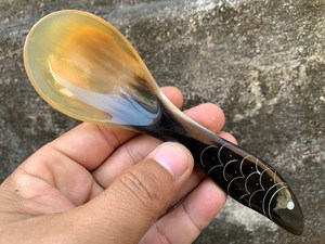 Eco Luxury Horn Cutlery Spoon Handmade Long Handle <b>Rustic</b> <b>Dining</b> Party Utensil Premium Quality Finish - Product Image 5