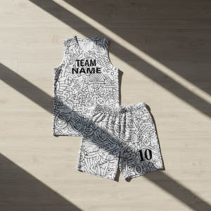 เสื้อบาสเก็ตบอลระบายอากาศได้ดีและทนทาน ขายส่งจากโรงงาน ชุดฝึกซ้อมปรับแต่งได้พร้อมชื่อทีม - Product Image 1