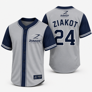 ZIAKOT Maillot de baseball pour homme, sublimé, manches courtes, coupe classique, évacuation de l'humidité, imprimé géométrique, vêtements de sport toutes saisons - Product Image 3