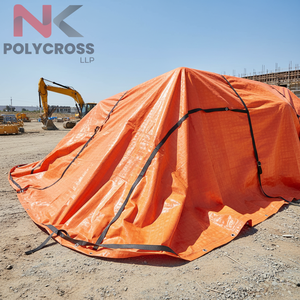 Bâche de camion en PVC orange, bâche imperméable à 100 %, résistante aux intempéries, pour l'agriculture et la construction - Product Image 1