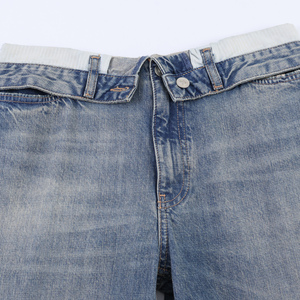 Jeans de Mezclilla de Pierna Ancha para Hombre, Lavado Oscuro, Corte Holgado, Cintura Media, Estilo Casual Urbano, Verano/Invierno, Tejido de Algodón - Product Image 6