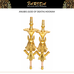 Cachimba de Lujo con Diseño Atractivo, Lacada al Estilo Faraónico, de Latón Sólido de Primera Calidad, con Anubis (Dios de la Muerte), Hecha en Egipto - Product Image 3