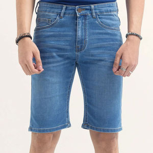 Shorts en jean classiques pour hommes, style hip-hop, respirants, séchage rapide, 100% coton, personnalisables, vêtements décontractés d'été - Product Image 1