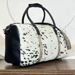 Sac de Voyage Week-end en Cuir de Vachette Artisanal Premium 2026 – Sac de Nuit Grande Capacité en Cuir Véritable Gravé - Product Image 4