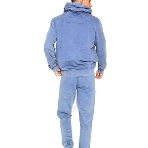 Chándal de Lujo con Lavado Ácido, Traje Urbano Personalizado 100% Algodón, OEM ODM, Ajuste Regular, Casual, Largo Completo, Color Sólido - Product Image 4