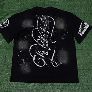 เสื้อยืดสตรีทแวร์ผู้ชายทรงโอเวอร์ไซส์ ผ้าคอตตอน 100% หนานุ่ม พิมพ์ลายโลโก้ด้านหน้า สไตล์วินเทจฟอกสีแบบแอซิดเฟด - Product Image 4
