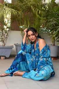 Vintage Boho Gypsy Hippie Fashion Sustainable Tie Dye Embellished Crepe <b>Halter</b> <b>Dress</b> <b>Summer</b> Asymmetric Embroidery Sequin Crystal - Product Image 6