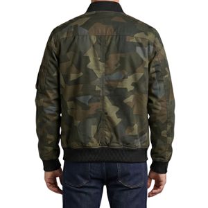 Camouflage Print Utility Bomber <b>Jacket</b> For Mens Ribbed Baseball Collar Front Flap Pockets <b>Heated</b> Winter <b>Jackets</b> - Product Image 2