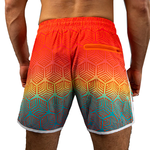 กางเกงขาสั้นออกกำลังกาย MMA สำหรับผู้ชาย ผ้า Oxford ผสม Spandex/Polyester เป็นมิตรกับสิ่งแวดล้อม กันลม ระบายอากาศ แห้งเร็ว ป้องกันกลิ่น เอวกลาง ซิปหน้า - Product Image 5