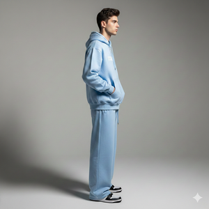 Conjunto de Sudadera con Capucha y Pantalones Deportivos con Pedrería, Ecológico, Tallas Grandes, Personalizado, de la Marca Ranzia Industry, Fabricante Mayorista de Ropa Urbana - Product Image 3