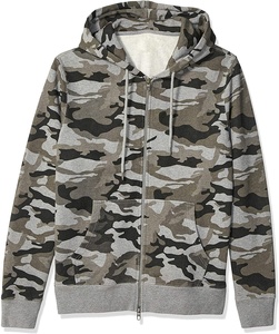 แขนยาวสีดำ Hoodies ขนแกะซิป Hoodies 100% ฝ้าย Hoodies - Product Image 6