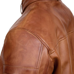 New Arrival Fashion Trend <b>Biker</b> <b>Jacket</b> For Men Strong Genuine Leather With Adjustable Cuffs And Waist For Daily Use - Product Image 4