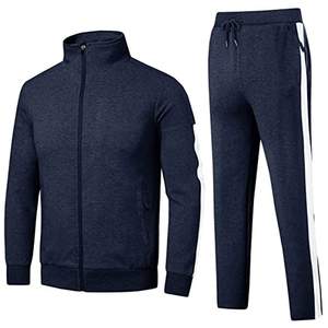 Conjunto Deportivo Unisex Negro y Blanco, Manga Larga, Cierre de Cremallera, Transpirable, Poliéster, Ropa Deportiva de Otoño, Corte Regular, Talla Adulto - Product Image 5