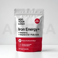 Complément Énergétique au Fer, Vitamine C, Vitamine B12, Acide Folique en Capsules pour Adultes – Marque Privée OEM, Complément Alimentaire en Vrac