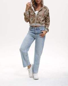 เสื้อฮู้ดดี้ผู้หญิงแบบมีฮู้ดสำหรับฤดูหนาว พิมพ์โลโก้ด้านหน้า ผ้าฟลีซหนานุ่ม ซิปหน้า ป้องกันขนร่วง ระบายอากาศได้ดี ผลิตจากผ้าฝ้าย 100% ทรงบ็อกซี่ ความยาวปกติ - Product Image 2