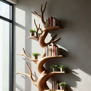 Estantería Arboris Sinuous de suelo a pared con diseño de árbol - Product Image 1