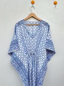 Robe Kaftan en Coton pour Adultes, Style Streetwear d'Été, Sans Manches, Tissu Tricoté, Taille Naturelle, Nouveau Motif - Product Image 2