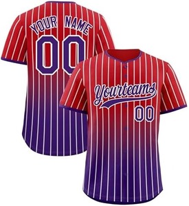 Camiseta de béisbol personalizada para hombre, uniforme de manga corta con nombre y número del equipo en degradado sublimado a rayas verdes y blancas para adultos - Product Image 3