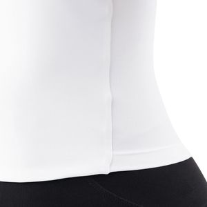 T-shirt blanc à dos ouvert pour femme, manches courtes, pour la gym, le fitness, le yoga, l'entraînement, les activités sportives, respirant - Product Image 5