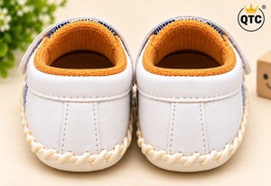 Chaussures de marche pour bébé, en rexine souple, fermeture velcro, baskets pour nourrissons, chaussures pour enfants toutes saisons, logo personnalisé - Product Image 3