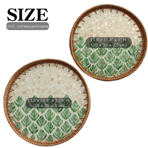 Bandeja de Frutas Decorativa de Diseño Nórdico con Múltiples Diseños de Conchas de Lujo, Adornos Decorativos con Diseño de Ratán, Bandeja para Té - Product Image 2