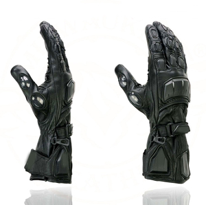 ถุงมือหนังสีดำสำหรับผู้ชาย Samroz Sports พร้อมแผ่นป้องกันข้อนิ้ว - Product Image 2