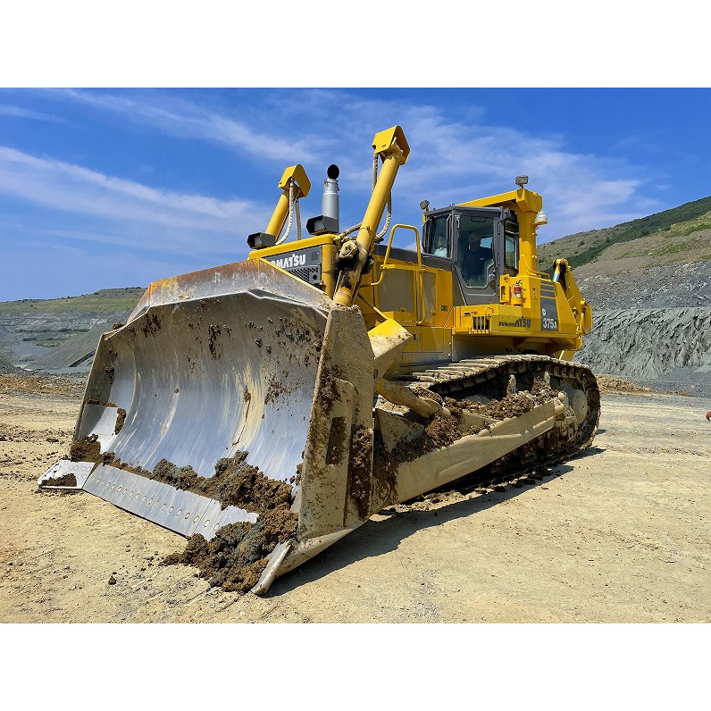 เครื่องจักรกลหนักที่ใช้ Komatsu D375รถปราบดิน D375a รถตักตีนตะขาบที่มีประสิทธิภาพ Ripper D375a-3 D375a-6