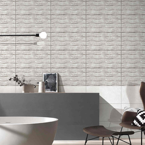 Azulejo de Pared Cerámico Blanco Brillante de Alta Calidad 300x600, Estilo Moderno Minimalista para Oficinas Corporativas y Edificios Comerciales - Product Image 3